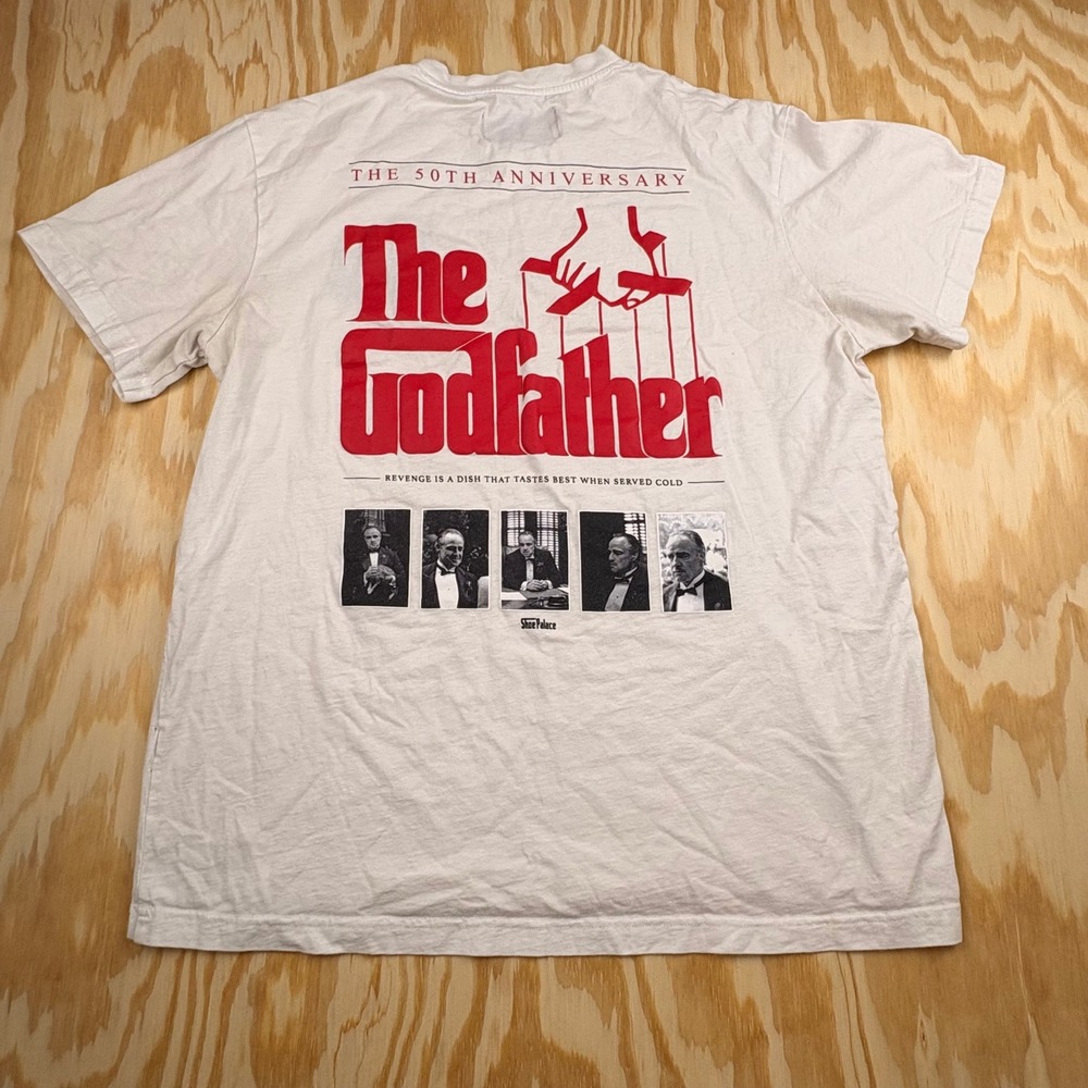 Shoe Palace The Godfather 50th Anniversary Pocket T-Shirt Mens Large White Movie